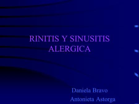 RINITIS Y SINUSITIS ALERGICA