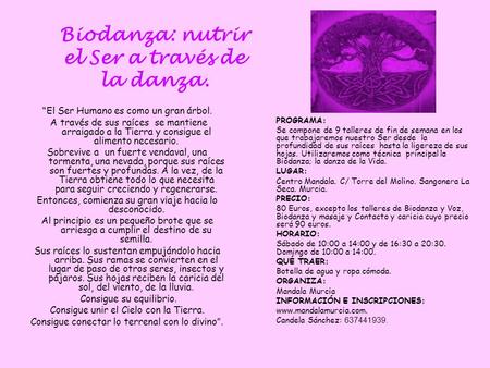Biodanza: nutrir el Ser a través de la danza.