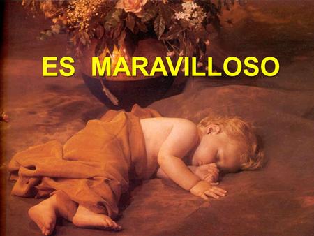 ES MARAVILLOSO.