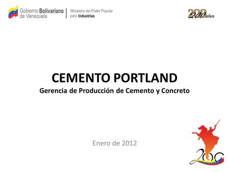 CEMENTO PORTLAND Gerencia de Producción de Cemento y Concreto