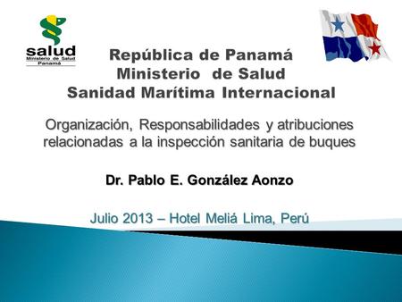 República de Panamá Ministerio de Salud Sanidad Marítima Internacional