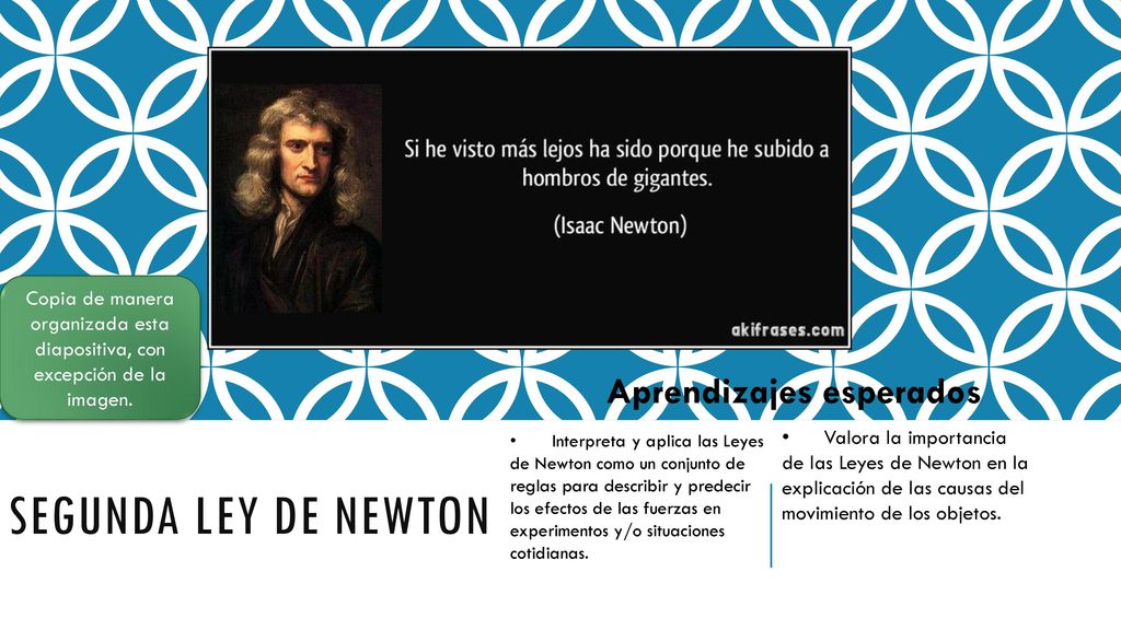 Segunda ley de Newton Aprendizajes esperados - ppt descargar