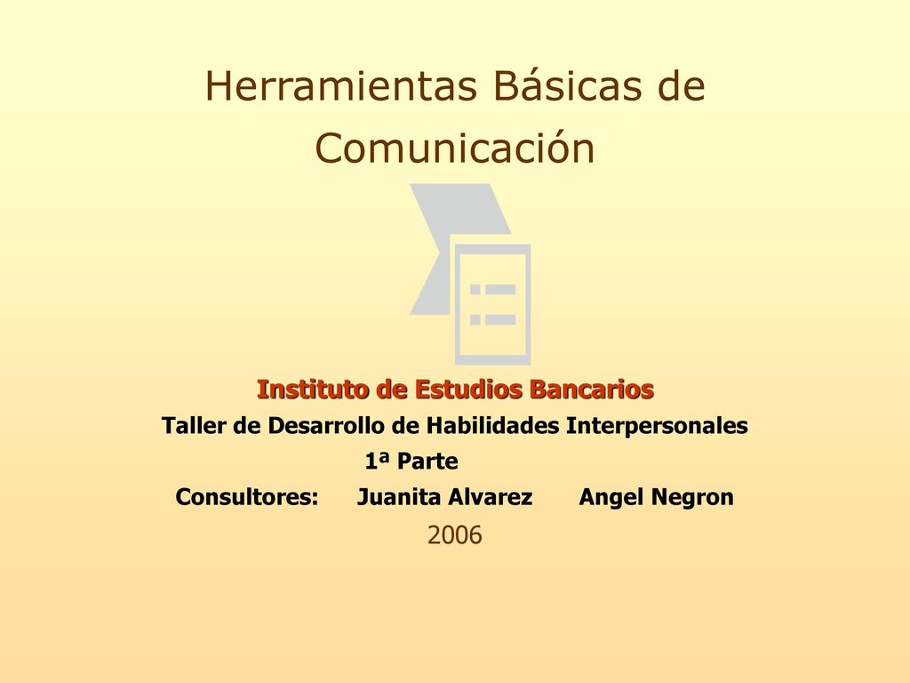 Herramientas Básicas de Comunicación - ppt descargar