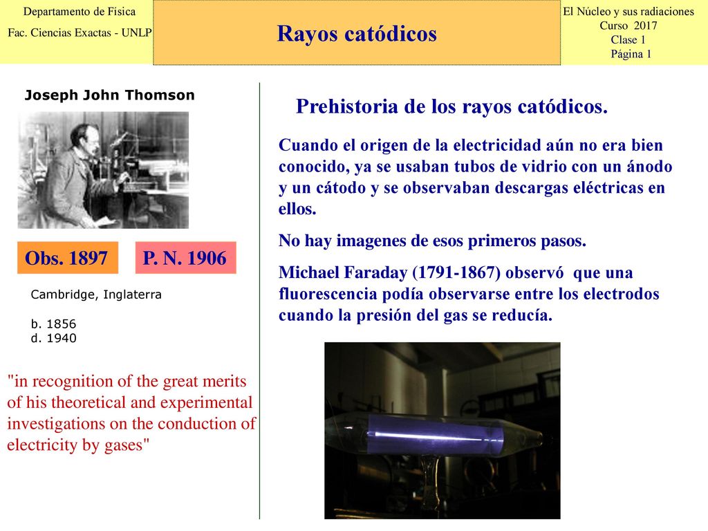 Rayos catódicos Prehistoria de los rayos catódicos. Obs ppt descargar
