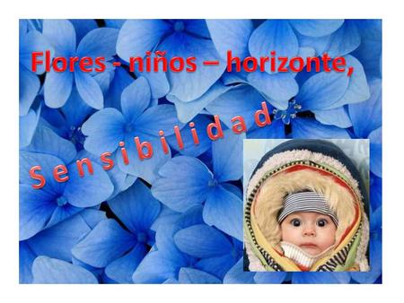 Las flores siempre alegran el camino SI DUDAS DE LO ETERNO, CONTEMPLA UN NIÑO.