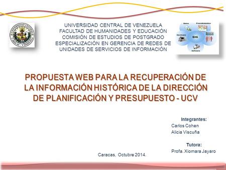 1 UNIVERSIDAD CENTRAL DE VENEZUELA FACULTAD DE HUMANIDADES Y EDUCACIÓN COMISIÓN DE ESTUDIOS DE POSTGRADO ESPECIALIZACIÓN EN GERENCIA DE REDES DE UNIDADES.