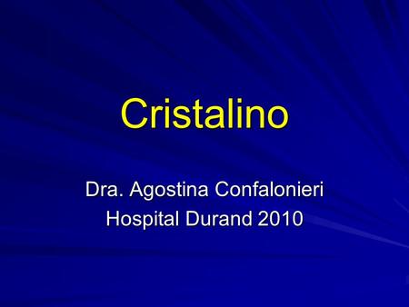 Dra. Agostina Confalonieri Hospital Durand 2010