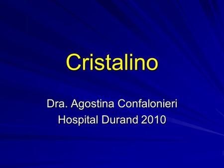 Dra. Agostina Confalonieri Hospital Durand 2010