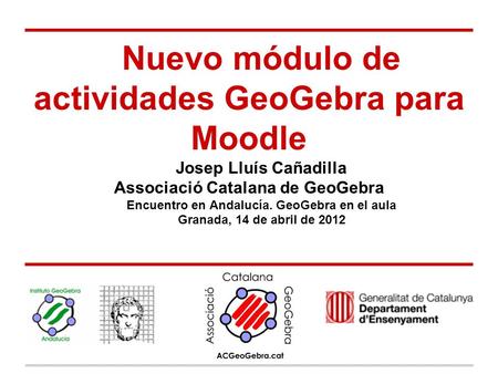 Nuevo módulo de actividades GeoGebra para Moodle