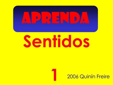 APRENDA Sentidos 2006 Quinín Freire 1 ¿Qué uso para...