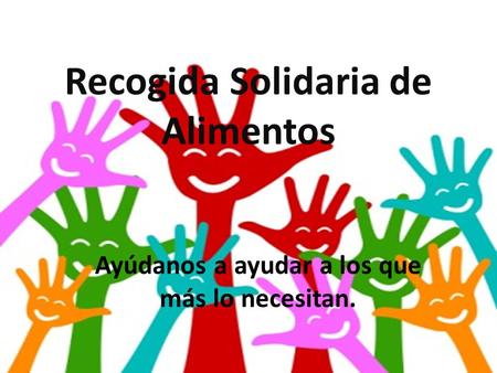 Recogida Solidaria de Alimentos