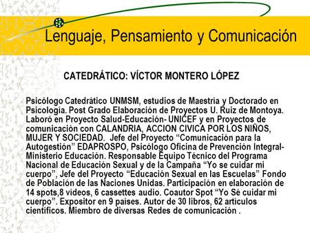 Lenguaje, Pensamiento y Comunicación