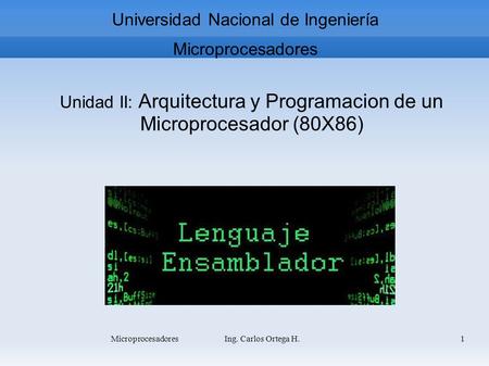 Microprocesador (80X86) Universidad Nacional de Ingeniería