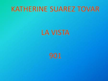 KATHERINE SUAREZ TOVAR LA VISTA 901
