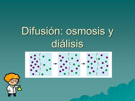 Difusión: osmosis y diálisis