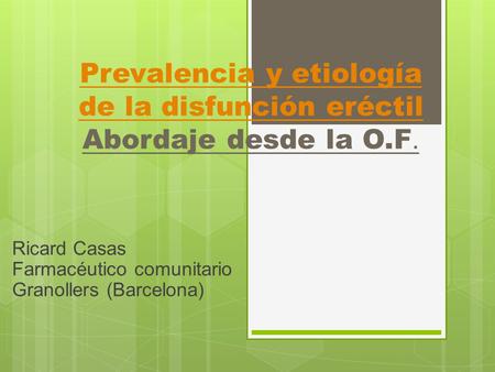 Ricard Casas Farmacéutico comunitario Granollers (Barcelona)