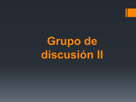 Grupo de discusión II. Cuáles son los principales desafíos de las iniciativas de los pequeños productores en el sector rural y cuáles deberían ser las.