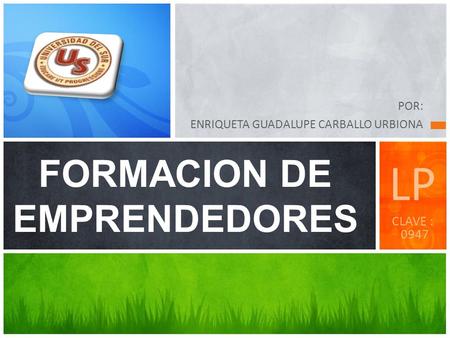 FORMACION DE EMPRENDEDORES