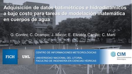 G. Contini; C. Ocampo; J. Macor; E. Elizalde Carrillo; C. Martí