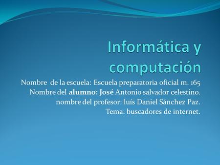 Informática y computación