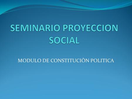 SEMINARIO PROYECCION SOCIAL