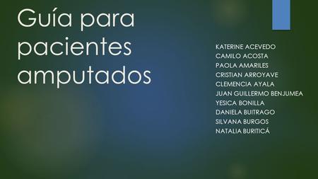 Guía para pacientes amputados