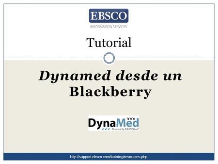 Tutorial Dynamed desde un Blackberry