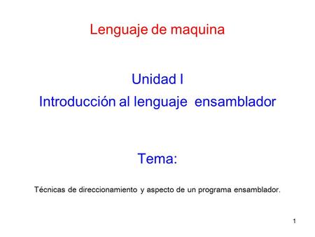 Introducción al lenguaje ensamblador