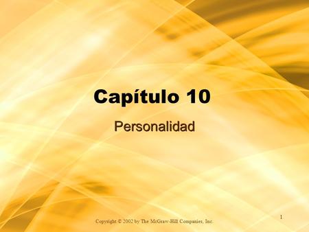 Capítulo 10 Personalidad 1-.