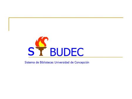 S BUDEC Sistema de Bibliotecas Universidad de Concepción.
