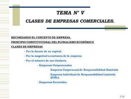 CLASES DE EMPRESAS COMERCIALES.