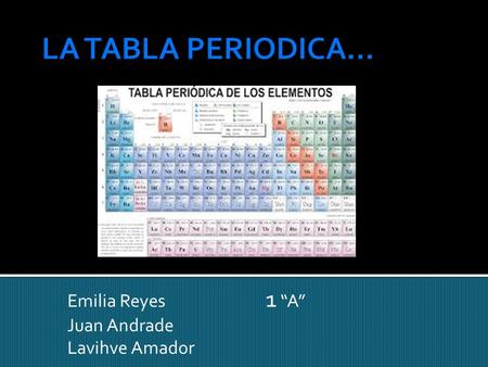 Emilia Reyes 1 “A” Juan Andrade Lavihve Amador.  -Se corresponde con el grupo IIIA.  -Son bastante reactivos, no suelen encontrarse en su estado elemental,