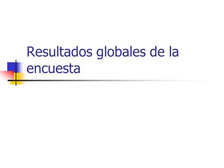 Resultados globales de la encuesta. Percepción de las políticas de seguridad ciudadana.