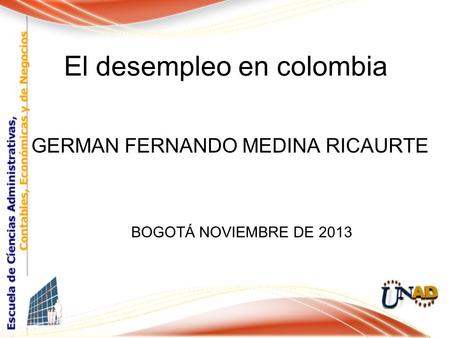 El desempleo en colombia