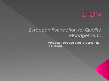 European Foundation for Quality Management,