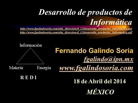 Desarrollo de productos de Informática