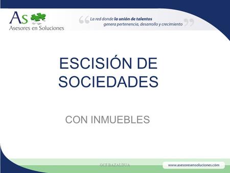 ESCISIÓN DE SOCIEDADES