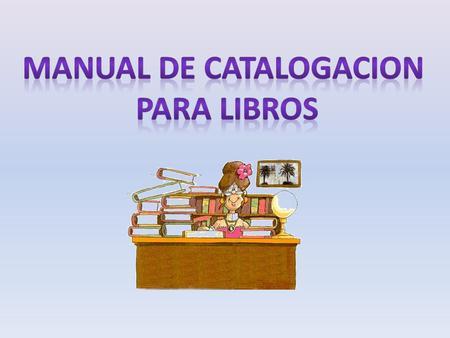 MANUAL DE CATALOGACION