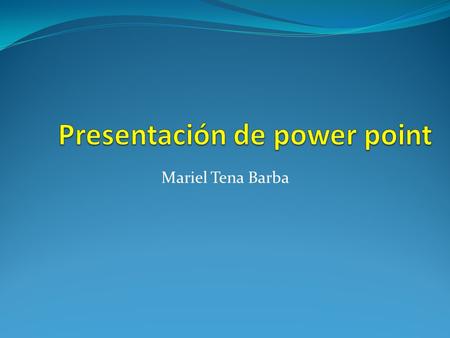 Presentación de power point