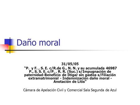 Cámara de Apelación Civil y Comercial Sala Segunda de Azul