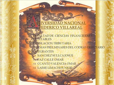 UNIVERSIDAD NACIONAL FEDERICO VILLAREAL