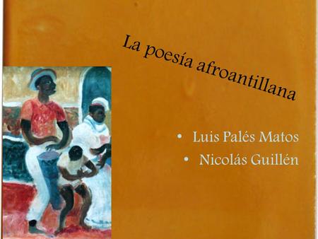 La poesía afroantillana