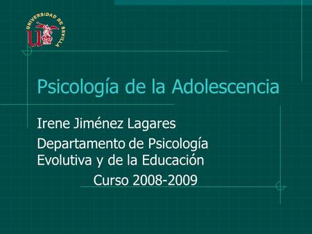 Psicología de la Adolescencia