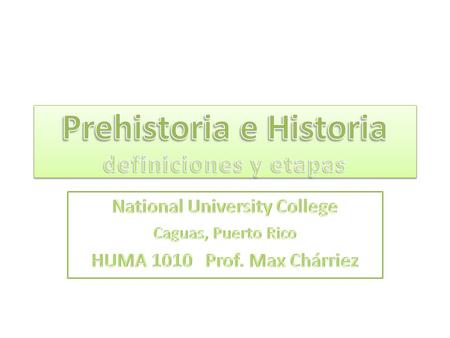 Prehistoria e Historia definiciones y etapas