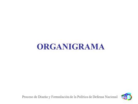 ORGANIGRAMA Proceso de Diseño y Formulación de la Política de Defensa Nacional.