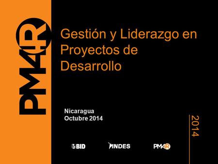 Gestión y Liderazgo en Proyectos de Desarrollo 2014 Comunicación Efectiva Nicaragua Octubre 2014.