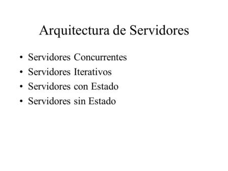 Arquitectura de Servidores