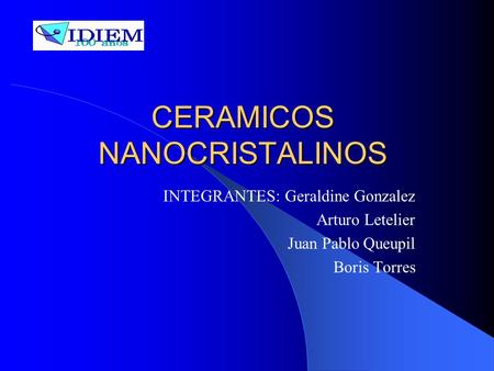 CERAMICOS NANOCRISTALINOS