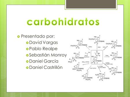 carbohidratos Presentado por: David Vargas Pablo Realpe