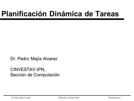 Planificación Dinámica de Tareas